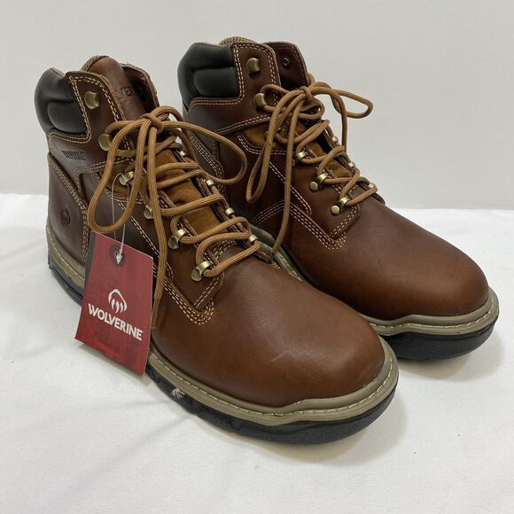 Wolverine Boots Men\'s 13 Brown Raider Durashck Soft Toe 6\